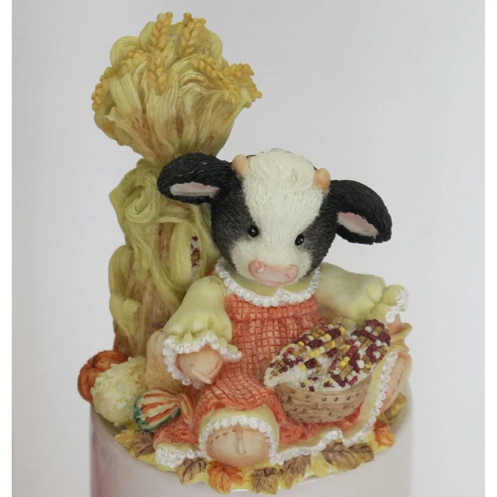 Enesco MARY's MOO MOOs Figurine THE COWS IN THE CORN 142840 1995 Vintage w/ Box